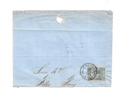 MEXICO - 1871 FRAGMENT FRONT OF COVER TLACOTALPAN VERACRUZ OVERPRINT - Mexiko