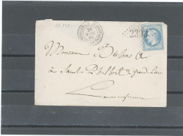 42  LA MEILLERAIE DE BRETAGNE / N°29 LSC  POUR ST PHILIBERT  DE GRAND LIEU - OBL LOSANGE GC 2303 +Cà D TYPE 15 -26 MARS - 1849-1876: Période Classique