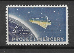 USA 1962.  Mercury Sc 1193  (**) - Unused Stamps