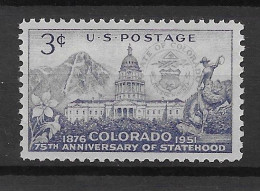 USA 1951.  Colorado Sc 1001  (**) - Unused Stamps