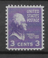 USA 1937.  Jefferson Sc 807  (**) - Neufs