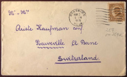 Etats-Unis, N°259 Sur Enveloppe De BEATRICE, NEBR. 2.5.1925 Pour La Suisse - (B2800) - Postal History