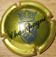 Capsule Champagne De VIGNERONS Série Écusson De Champagne, Champagne En Diagonal, Or & Bleu Nr 462 - Autres & Non Classés