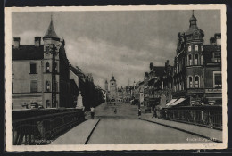 AK Vilsbiburg, Strassenpartie Am Hindenburgplatz  - Vilsbiburg