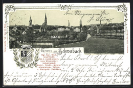 AK Schwabach, Stadtansicht Und Wappen  - Schwabach