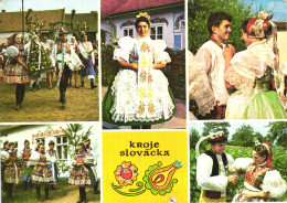 MULTIPLE VIEWS, ARCHITECTURE, FOLKLORE, COSTUMES, SLOVAKIA, POSTCARD - Slovaquie