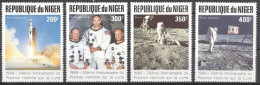 Niger 1989, Space, 20th Landing On The Moon, 4val - Afrika