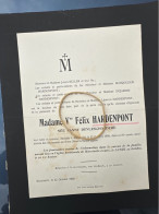 Madame Felix Hardenpont Nee Fanny Devleschoudere *1828+1909 Marcinelle Keller Masquelier Dujardin - Obituary Notices