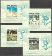 Niger 1989, Space, 20th Landing On The Moon, 4block - Afrique