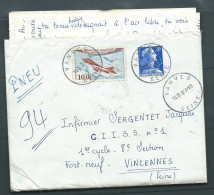 Lac Oblitéré Vanves Au Tarif Pneumatique Pour Vincennes 15/03/1958, Affrancuie Pa 30 + YVT N°1011B  Raa10102 - Posttarieven