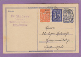 GANZSACHE MIT ZUSATZFRANKATUR AUS BROCKHOFE. - Postcards