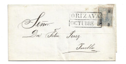 MEXICO - 1869 LETTER ORIZAVA TO PUEBLA - Mexiko