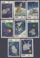 1967 Cuba 1351-1358 Used 10 Years Of Space Exploration - Amérique Du Sud
