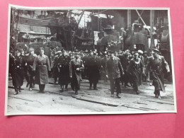 Photo - Période 1933/45 - Photo De Personnages Militaires Haut Placés En Visite  - Dimension 17,2 / 11,5   - Ph 7 - Oorlog, Militair