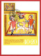 Berlin (West) 1980  Mi.Nr. 633 ,  Weihnachten / Christmas - Maximum Card - Erstausgabetag Berlin 13.11.1980 - Maximumkarten (MC)