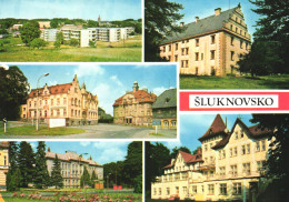 SLUKNOVSKO, MULTIPLE VIEWS, ARCHITECTURE, PARK, CZECH REPUBLIC, POSTCARD - Czech Republic