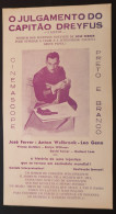 Portugal Cinéma Movies Feuille MGM Sheet J'accuse I Accuse Affaire Dreyfus José Ferrer Anton Walbook 1959 - Programme