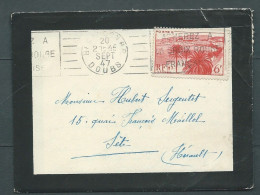 Yvert N° 777 Oblitéré Besançon R.P. 21/09/1947 Sur Lac Pour Sète  Raa10104 - Briefe U. Dokumente