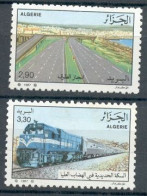 Année 1987-N°914/915 Neufs**MNH : Transports Et Communications En Afrique : Train - Autoroute - Algeria (1962-...)