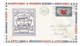 UNITED STATES OF AMERICA USA - AVIATION AIRMAIL AUTO GIRO PIIONEER FIRST FLIGHT PHILADELPHIA PA TO CAMDEN NJ - Autres & Non Classés
