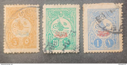 TURKEY OTTOMAN العثماني التركي Türkiye 1909 SERVICE OVERPRINTED STAMPS OF 1909 CAT UNIF 41-42-44 - Used Stamps