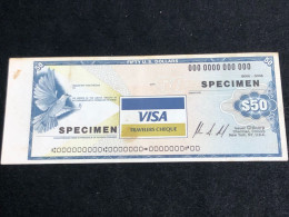 AMERICAN -CHEQUES SPECIMEN(BANK NOTE COMPANY) YEAR 1975- /50  DOLLAR)1pcs Good Quality - Other - America
