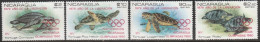 Nicaragua: 1979, Mi. Nr. 2099-02, Jahr Der Befreiung; Teilnahme Nicaraguas An Den Olympischen Spielen.   **/MNH - Tortues