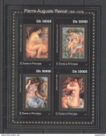 Bc953 2011 S. Tome & Principe Erotic Art Pierre-Auguste Renoir 1Kb Mnh - Autres & Non Classés