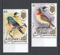 Ft195 1990 Aitutaki Birds Fauna ! Overprint Birdpex #675-76 Set Mnh - Other & Unclassified
