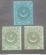 TURKEY OTTOMAN العثماني التركي Türkiye 1865 PRIVATE POSTE SERVICE CAT UNIF 1-2 MNG - Unused Stamps