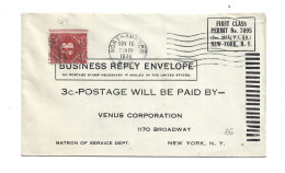 UNITED STATES OF AMERICA USA - 1930 BUSSINESS REPLY ENVELOPE NORTHHAMPTON MASSACHUSETTS NEW YORK - Lettres & Documents