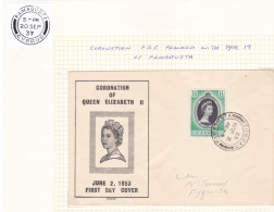 CYPRUS 1953 QEII CORONATION FIRST DAY COVER FAMAGUSTA - Zypern (...-1960)