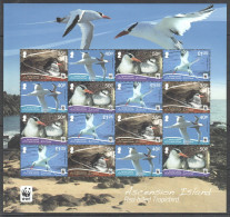 Ft125 2011 Ascension Islands Wwf Red-Billed Tropicbird Birds #1154-57 1Sh Mnh - Other & Unclassified