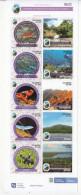 2020 Colombia National Parks Series 7 Birds Frogs Fish Reptiles  Miniature Sheet Of 10 MNH - Colombia