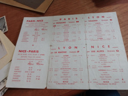 155 // DEPLIANT "SERVICES REGULIERS D'AUTOCARS" PARIS NICE  1951 - Unclassified