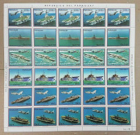 Ec140 1983 Paraguay Aviation & Ships !!! Michel 16 Euro Big Sh Folded In 2 Mnh - Flugzeuge