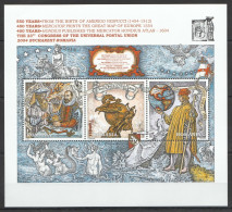 Rm001 2004 Romania Geographic Explorer Vespucci Michel 25 Euro Bl343 Mnh - Other & Unclassified