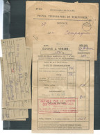 Lac Postes Télégraphes Et Téléphones FormulE N°819 Contenant Facture Téléphone + 10 Tickets, Obl.4/5/49 Raa10105 - Telegraph And Telephone