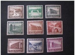 GERMANIA GERMANY ALLEMAGNE DEUTSCHLAND III REICH 1936 Charity Stamps - Architecture MNHL - MNH - Unused Stamps