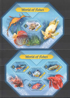 Ls253 2014 Solomon Islands World Of Fishes Marine Life #2607-11 1Kb+1Bl Mnh - Marine Life