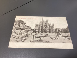 CP, Italie, Milano Piazza Del Duomo N°541 Tramway Dos Simple Précurseur 1900 - Milano