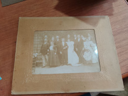 155 //  PHOTO ANCIENNE 21 X 26 CMS / FAMILLE MARIAGE - Anonymous Persons