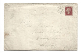 GREAT BRITAIN UNITED KINGDOM UK ENGLAND - 1859 PENNY RED ON COVER FRM LONDON TO HACKNEY - Andere & Zonder Classificatie