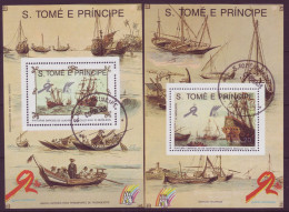 Afrique - Sao Tome - 2 BLF - Pinturas Barcos - 7675 - São Tomé Und Príncipe