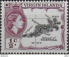 1956 British Virgin Islands 1/2c Color Varieties MNH SG N. 149a - Other & Unclassified