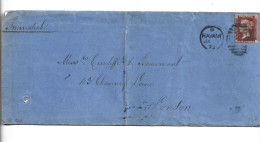 GREAT BRITAIN UNITED KINGDOM UK ENGLAND - 1873 1 PENNY ON COVER FROM HAVANT TO LONDON - Andere & Zonder Classificatie