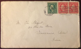 Etats-Unis, N°182 Et 183 Sur Enveloppe De Portland, OREG. 13.12.1919 Pour La France - (B2829) - Marcophilie