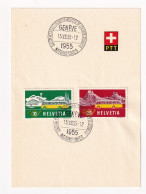 Nuclear Power 1955 ONU Suisse Genève Swiss Helvetia Conférènce Utilisation Pacifique De L'Energie Atomique Atome - Lettres & Documents