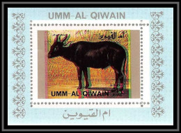 0199/ Michel N° 1534 Ungulate Ongulés Animals Décalage Des Couleurs Color Shift Error Umm Al Qiwain Deluxe Blocs ** MNH  - Autres & Non Classés