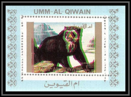 0201 Michel N° 1544 Ours Bear Animaux Animals Décalage Des Couleurs Color Shift Error Umm Al Qiwain Deluxe Blocs ** MNH  - Bären